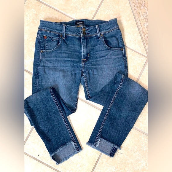 Designer HUDSON boot Cut hem skinny jeans size 27 4 - Picture 3 of 16